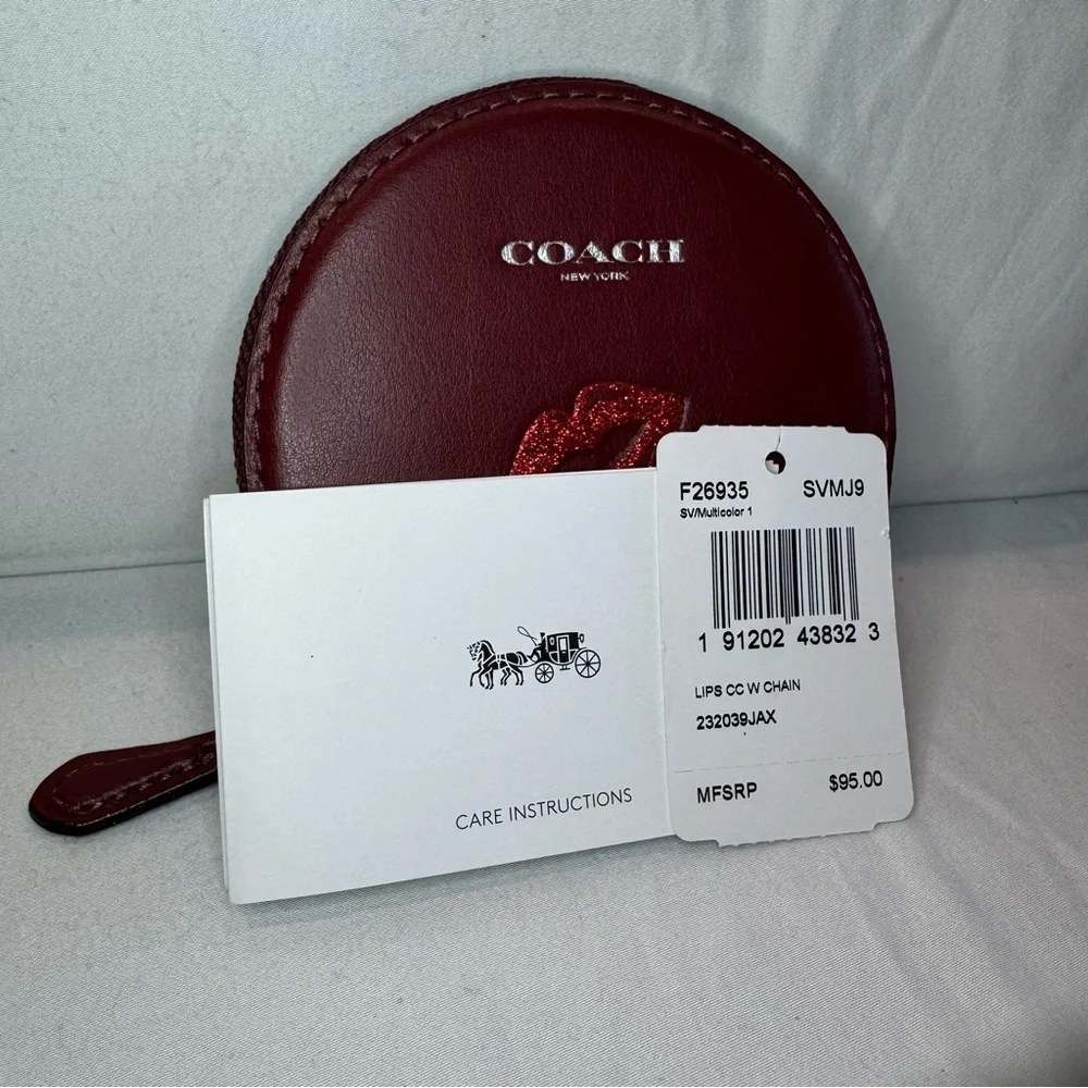 Coach Red Leather Coin Purse - Picture 4 of 4
